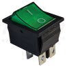TES-44 Întrerupător pentru aparate, iluminat, P-O, 2 poli, verde