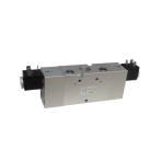 Electroventil 3/2, bistabil, pilotare separata, actionat electric cu 2 bobine, revenire electro-pneumatica
