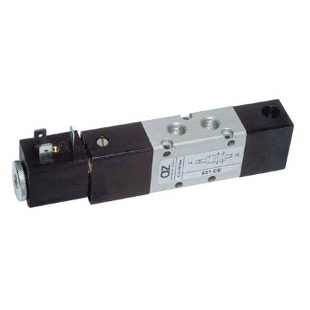 521 CE - G1/8 Electroventil 5/2, bistabil, actionat electric cu 1 bobina, revenire pneumatica