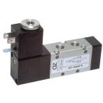 521 ME90S - G 1/8 Electroventil 5/2, monostabil, actionat electric cu 1 bobina la 90 pe laterala, revenire arc