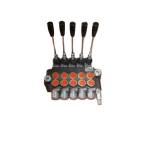 Distribuitor Hidraulic 3/8" 5 Manete 40 Litri dublu sens