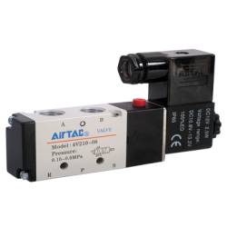4V210 - Electrovalva 5 cai 2 pozitii G1/8 24VDC